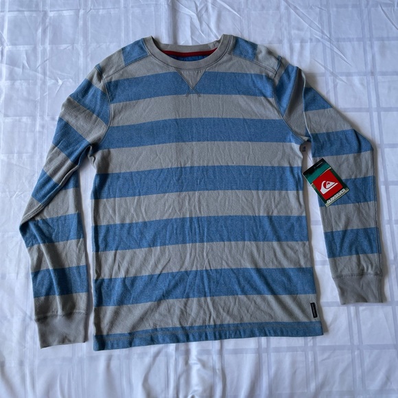 Quiksilver Other - BNWT Quicksilver Men's Long Sleeve Knit, Medium, Blue and Gray